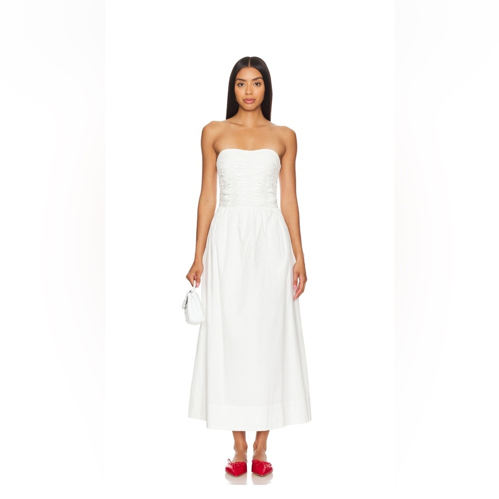 Faithfull Dominiquez Midi Dress in White
